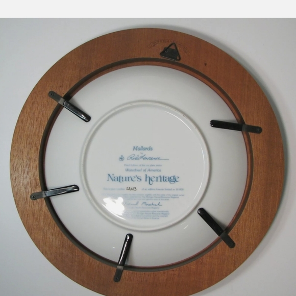 Natures Heritage Northern Mallards Rod Lawrence Waterfowl America Plate Framed - Picture 4 of 6